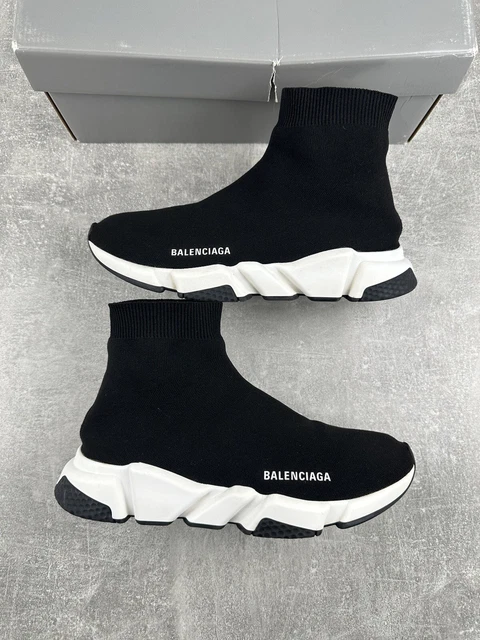 BALENCIAGA SPEED 2.0 Runners Sock Black White Men s Trainers Size