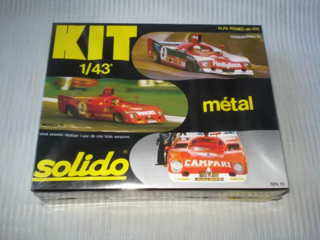 SOLIDO KIT : Alfa Romeo réf 41K - Monza 75 Spa 75 etc - neuf en boîte