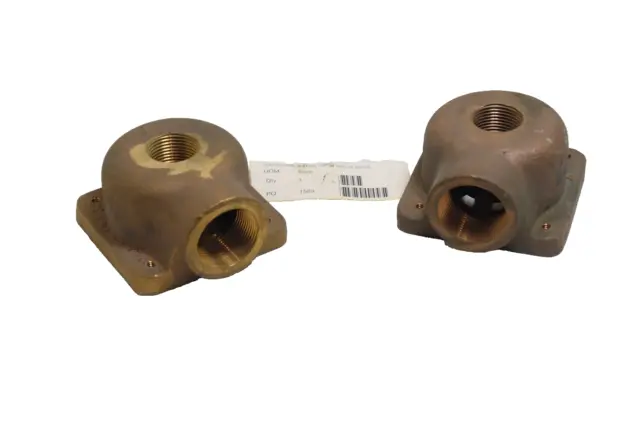 Lot Of 2. Clemco 6135 Diaphragm Outlet Valve Body. 1", Bronze