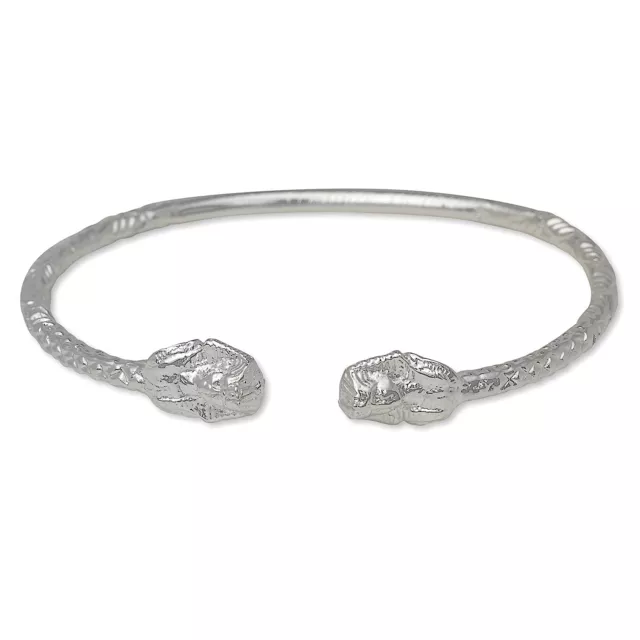 Pharaoh Ends .925 Sterling Silver West Indian Bangle