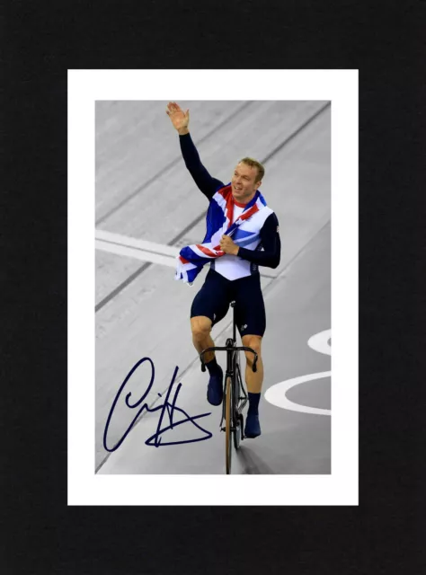 8X6 Mount CHRIS HOY Signed Autograph PHOTO Print Ready To Frame Cycling OLYMPICS