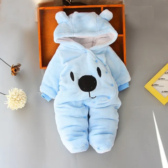 Tuta tutina con cappuccio neonato bambino bambino orso bambina orso body abiti 4
