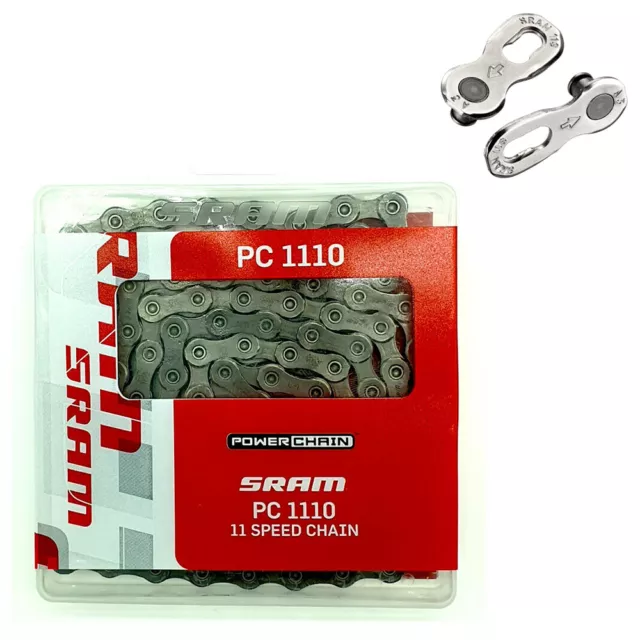 SRAM Kette PC1110 11-fach incl. Powerlock 114 Glieder MTB Road Fahrrad Schaltung