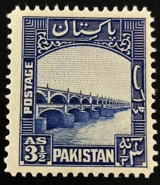 Pakistán: 1948 motivos locales 31⁄2 A. (Estampilla de colección).