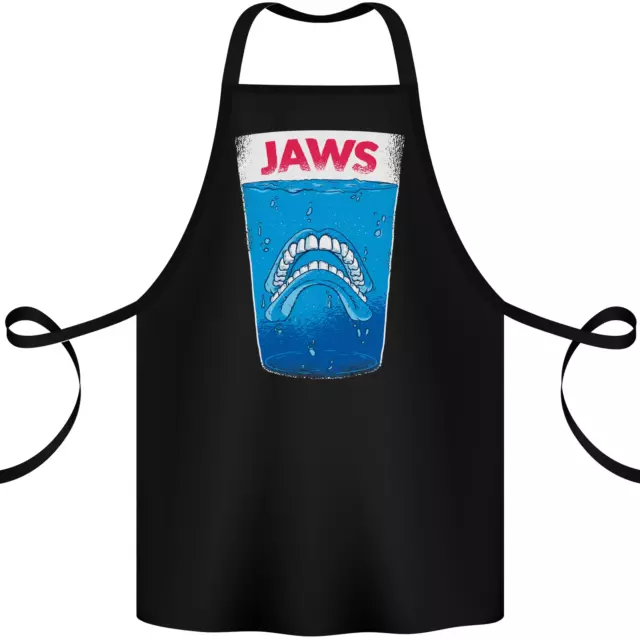 Jaws Funny Parody Dentures Skull Teeth Cotton Apron 100% Organic