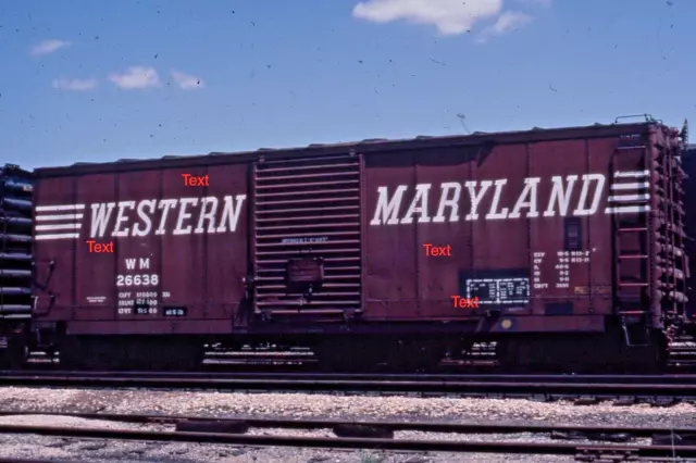 Duplicate Slide Western Maryland Rr Box Car # 26638 Newport News, Va 1983