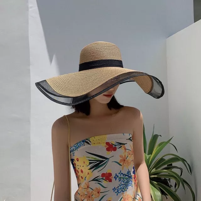 Mesh Sun Hat UV Protection Straw Cap New Beach Hat  Women