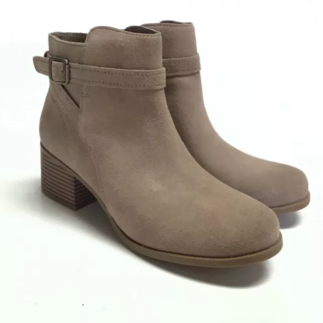 Koolaburra Par Ugg Erena Femme 7.5 Daim Harnais Moto Bottes Beige 1114737 Neuf