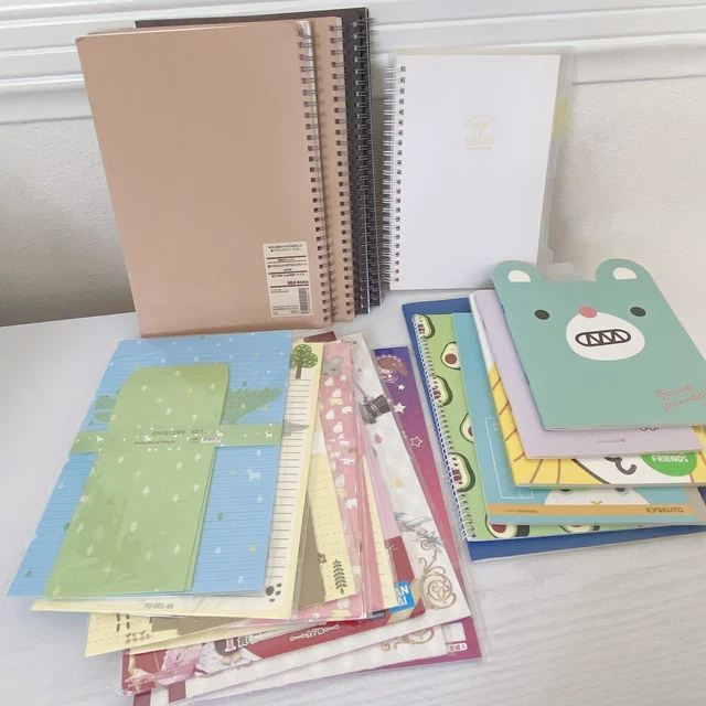 Cute Stationary Lot - Letter Sets, Muji, School, Assortment Notebooks Set of 20