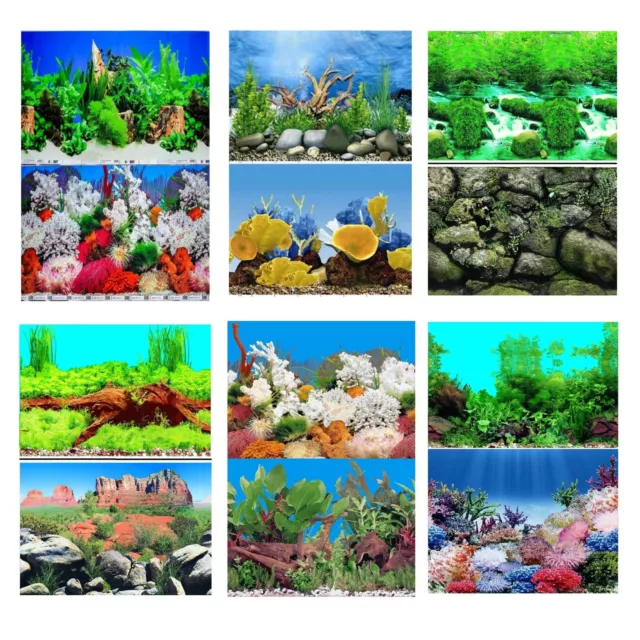 Aquarium Fish Tank Background Backdrop Poster - 2 to 10 FT Length 60cm High