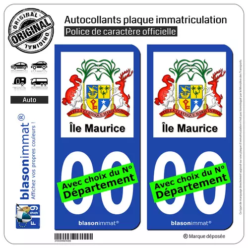 2 Stickers autocollant plaque immatriculation D Allemagne