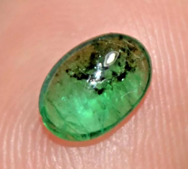 0.40 Ct 100% Natural Green Emerald AGSL Certified Zambian Untreated Superb Gem