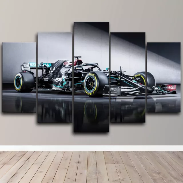 5 Panel Canvas Wall Art Mercedes AMG Super Racing Car Beast  Print Home Decor