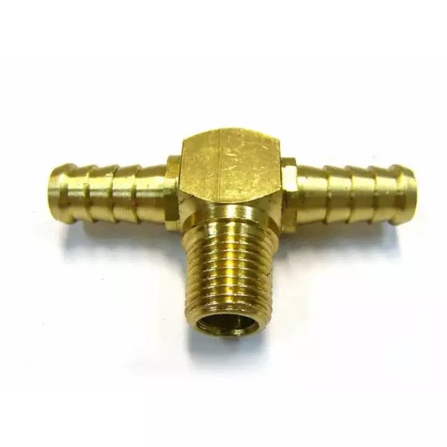 Brass Male Barb Tee Piece Air Fitting BSP