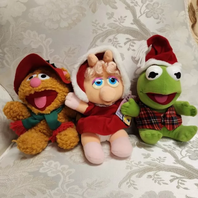 1987 VINTAGE MUPPET Babies McDonalds Christmas Plush Miss Piggy Kermit