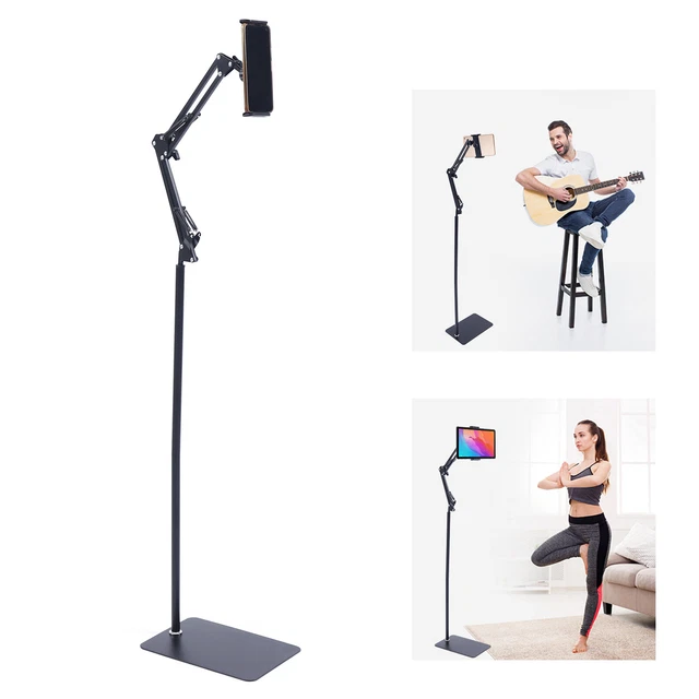 Floor-Standing Mobile Phone Holder Adjustable Tripod Stand Mount For Tablet+Clip