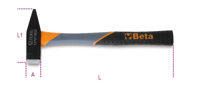 Beta Outils 1370T Mécanique Marteau Arbre Fibre de Verre 200g 013700620