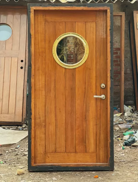 Nautical Antique Old Reclaimed Refurbished Vintage Wooden Door 2