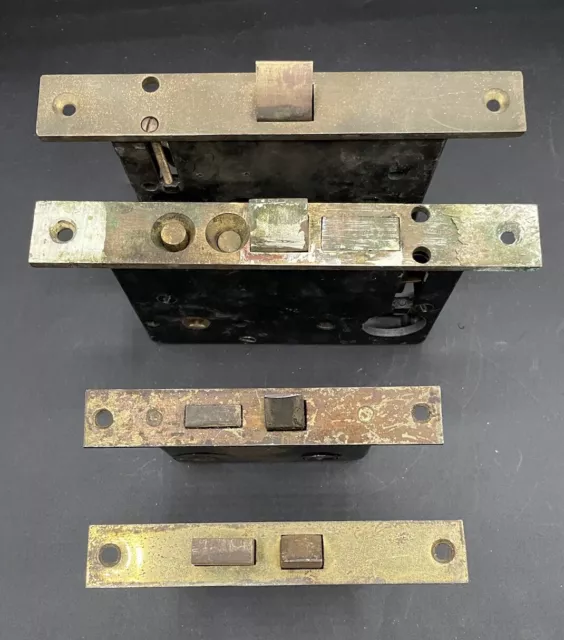 Antique Mortise Door Lock Grouping