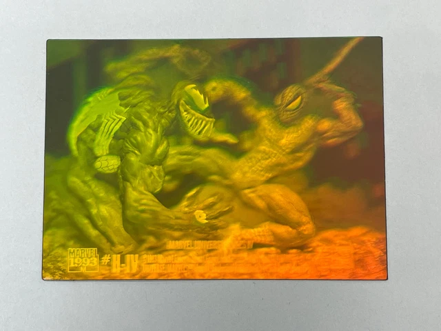 1993 Marvel Universe Series 4 Spider-Man VS Venom #H-IV Hologram Card Skybox