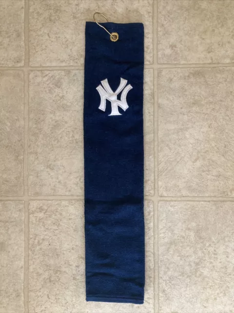 Serviette tripliante (golf) 100 % coton McArthur Sports New York Yankees, 15 pouces x 25