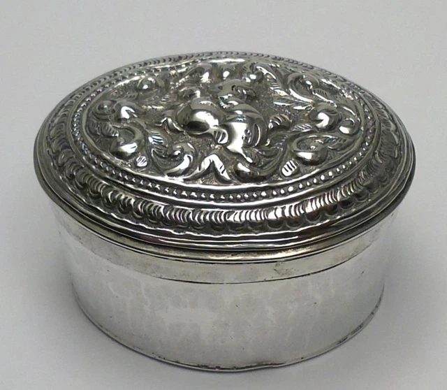 Vintage 900 Silver Trinket / Ring Box (Hand Crafted)– poss. Middle Eastern (36g)
