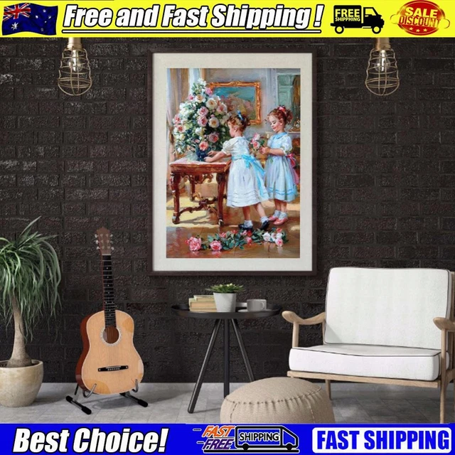 Two Sisters Oil Paint By Numbers Kit DIY Acrylic Painting Frameless Gift (B2205)