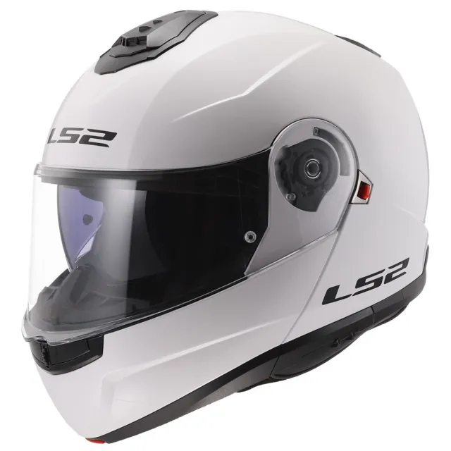 LS2 FF908 Strobe II Solid Klapphelm Motorradhelm gloss white M