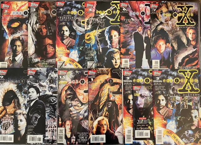 X FILES TOPPS COMICS (LOT OF 13): 2,3,4,5,6,7,8,9,25, ANN1,SPEC ED 2x2,DIGEST1