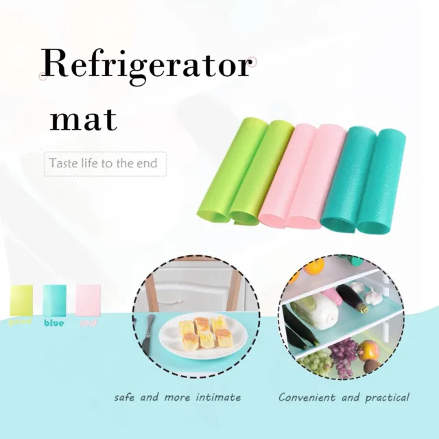 12pcs Refrigerator Mats Non-Slip Washable Silicone Liner Fridge