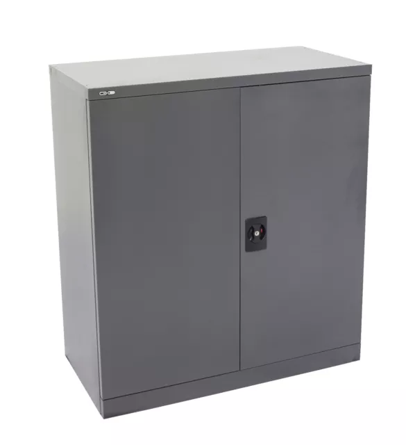 Half Door Metal Stationary Cabinet with Lock 1000H - Graphite 2