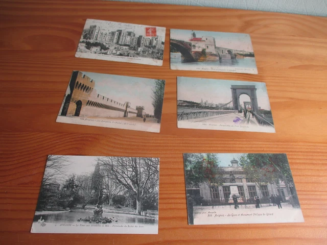 CPA lot de 6 cartes postales anciennes AVIGNON 84