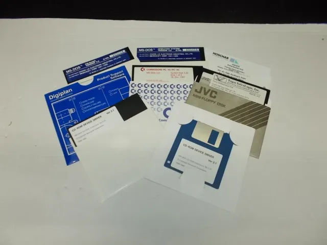 Software Bundl , Floppy Discs 5,25 ", Vintage, 8 Pieces/Parts, #K-22-7