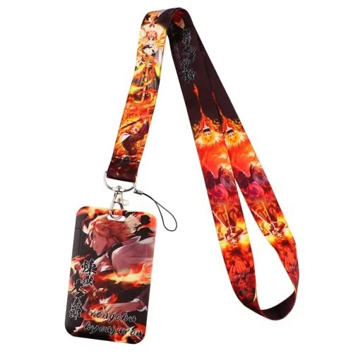 Anime Lanyard Anime Badge Holders Demon Kimetsu No Yaiba ID Card Holder Lanya...