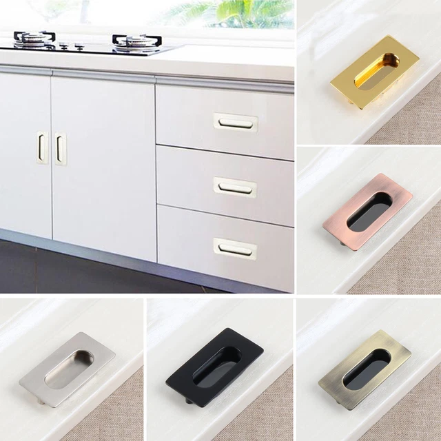 FLUSH RECESSED FINGER Pulls Sliding Door Handles Square Pull