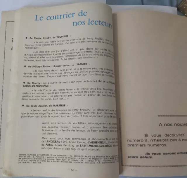 Perry science fiction, le Fantastique N°8, la planète de cristal, 1976 3