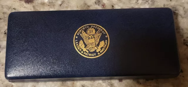 Ronald Reagan 1981-1989 Commemorative 40 Grams 24Kt Gold Plated One Coin Set!!!