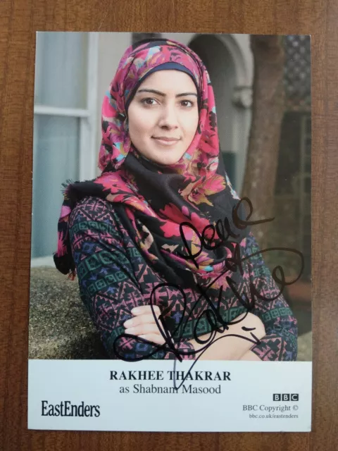 RAKHEE THAKRAR *Shabnam Masood* EASTENDERS HAND SIGNED AUTOGRAPH CAST PHOTO CARD