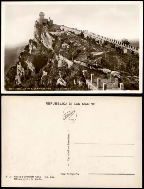 Postcard San Marino REPUBBLICA DI S. MARINO SECONDA TORRE 1930