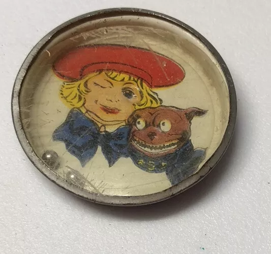 Vintage Buster Brown Shoe Co Advertising Toy Game Puzzle Maze Rolling Ball Dog
