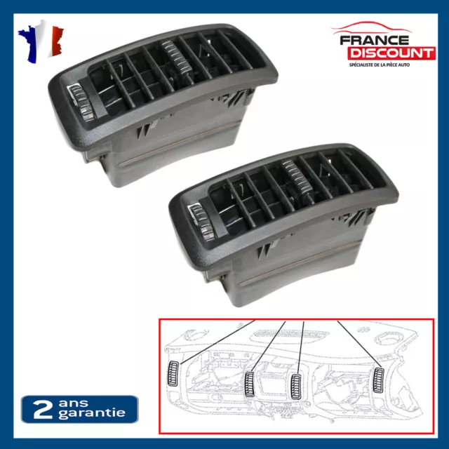 2X Rejillas Ventilación Delantero Izquierdo + Derecho para Trafic II Vivaro A