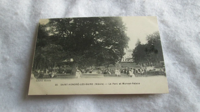 CPA carte postale Saint Honoré les Bains /  le Parc et Morvan-Palace 1923