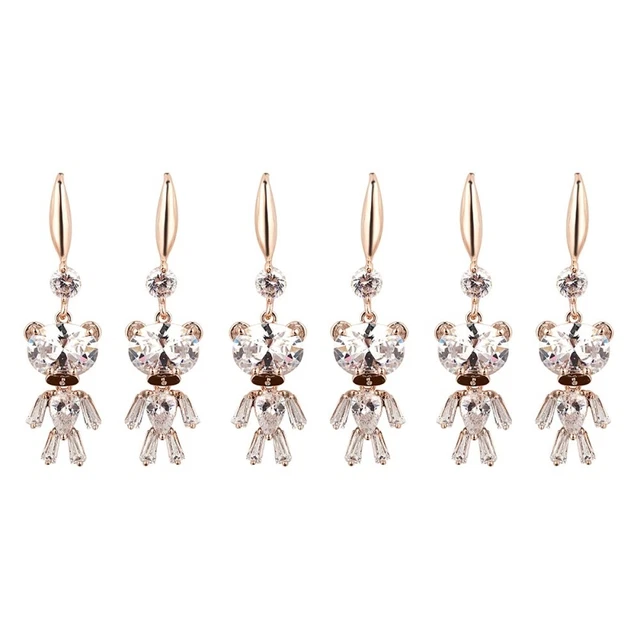 3x Zarte Bär Ohrringe Stilvolle Shiny Schöne Ohrringe Für Frauen Damen Mädchen