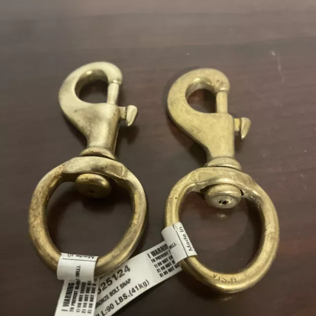 T7625124 1” bronze bolt snap WLL 90 LBS Lot Of 2