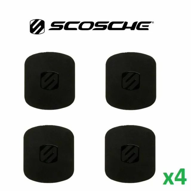 4x Scosche Medium MagicPlate Replacement Magic Mount Magnetic Backing Plate Kit