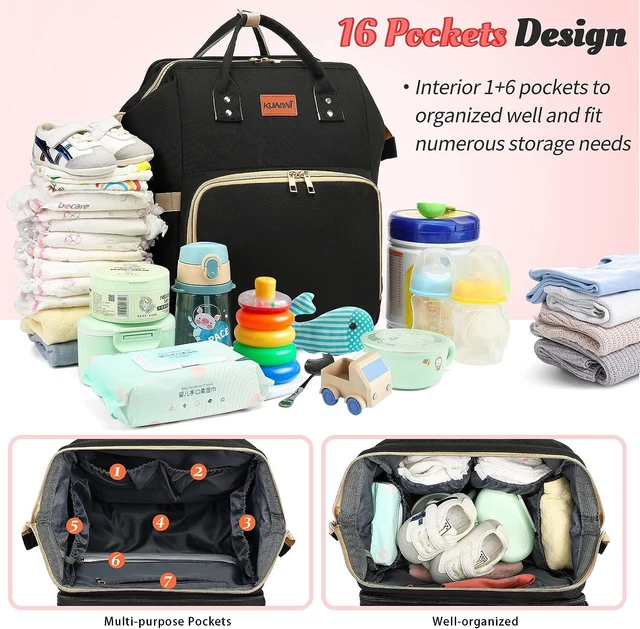 Diaper Bag Backpack Multifunction Travel Baby Changing Bags L Unisex Waterproof 3