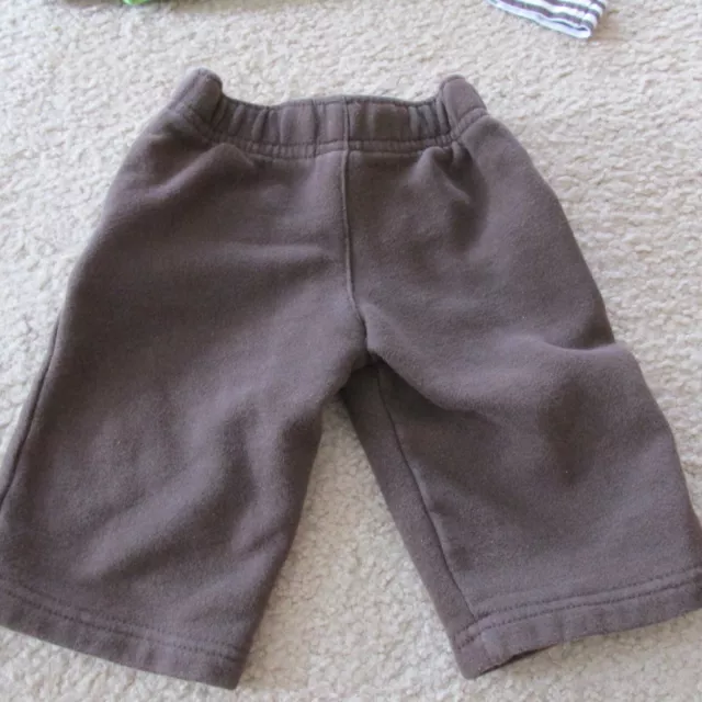 Carters Baby Infant Boy Shirt Pants Bear Outfit Sz 6M Green Brown Stripe 2pc Set 4