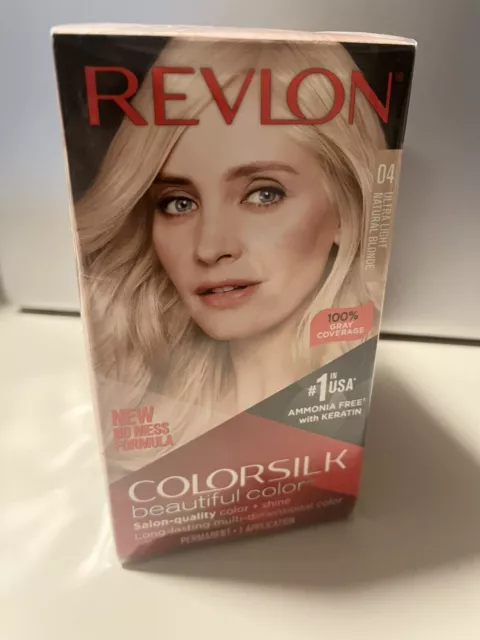 Revlon Colorsilk Beautiful Color Hair Dye 04 Ultra Light Natural Blonde 3 Pack