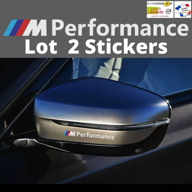 2 Stickers Autocollant BMW M Performance Rétroviseur Tuning Fabriqué En France