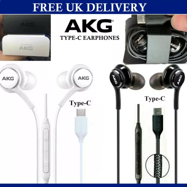 AKG Kopfhörer USB Typ-C Ohrhörer Stereo Ohrhörer mit Mikrofon für Samsung Handys